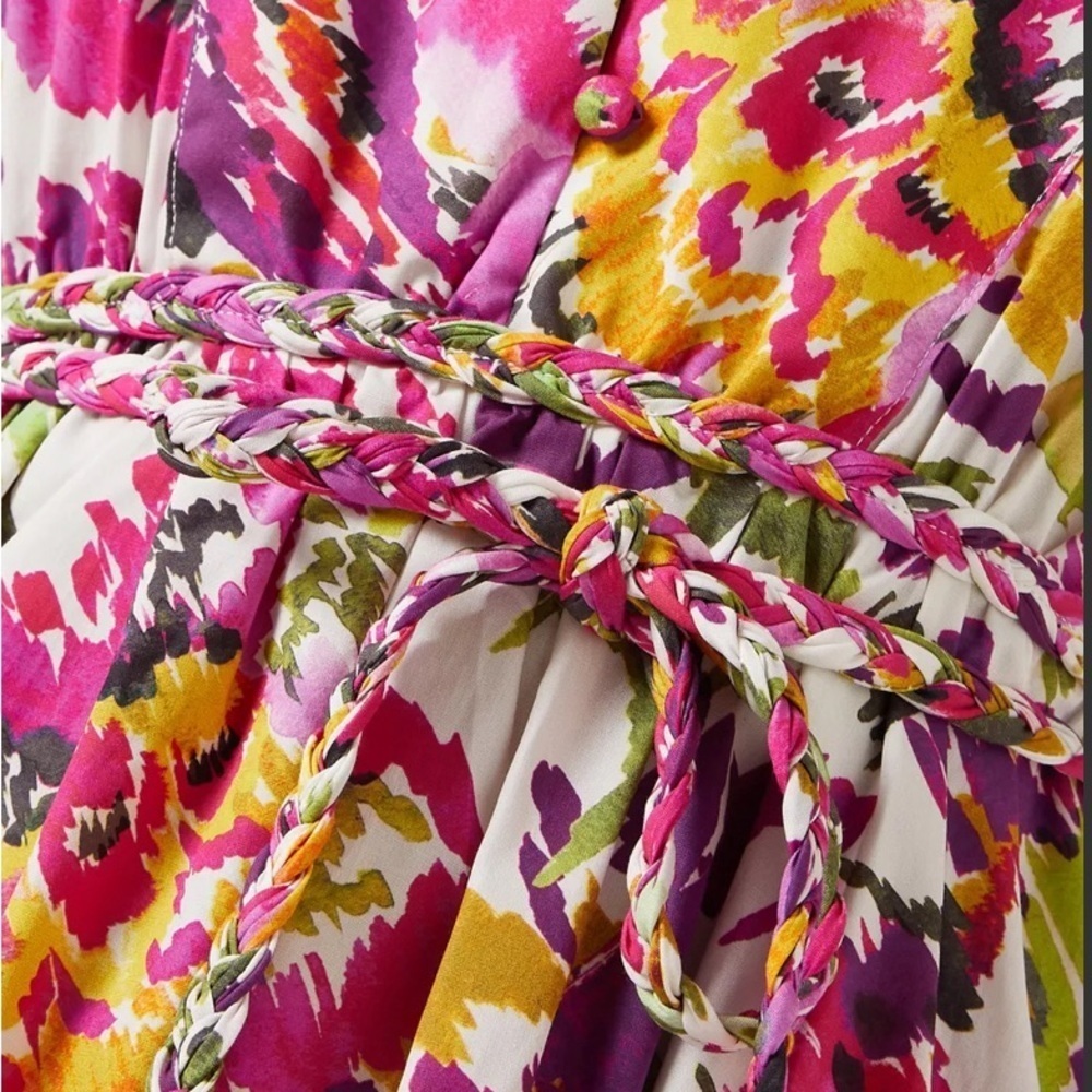 MISA Setareh Floral-Print Belted Midi Shirtdress - Picture 4 of 7